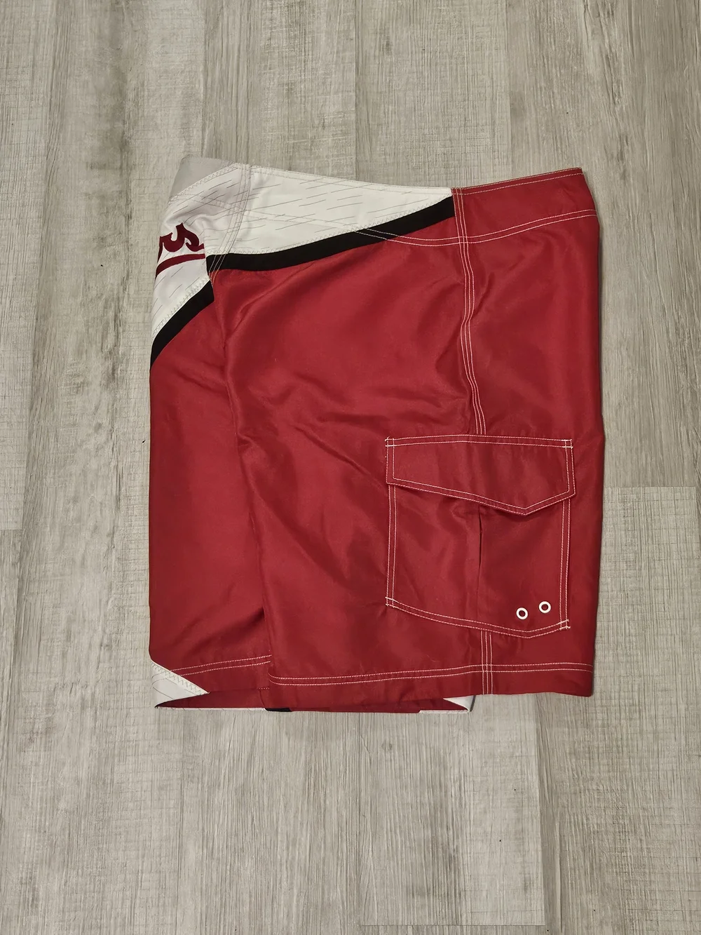 WSU Cougars Men’s 2XL Boardshorts – Red White Gray Campus Drive